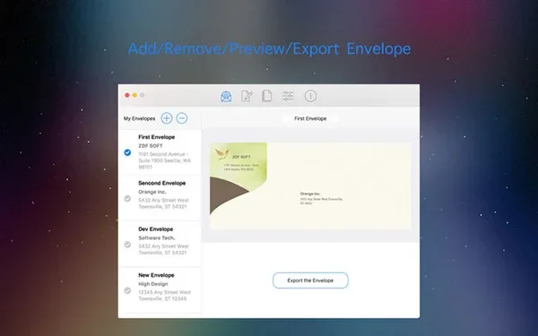 Envelope Maker Mac版 截图 1